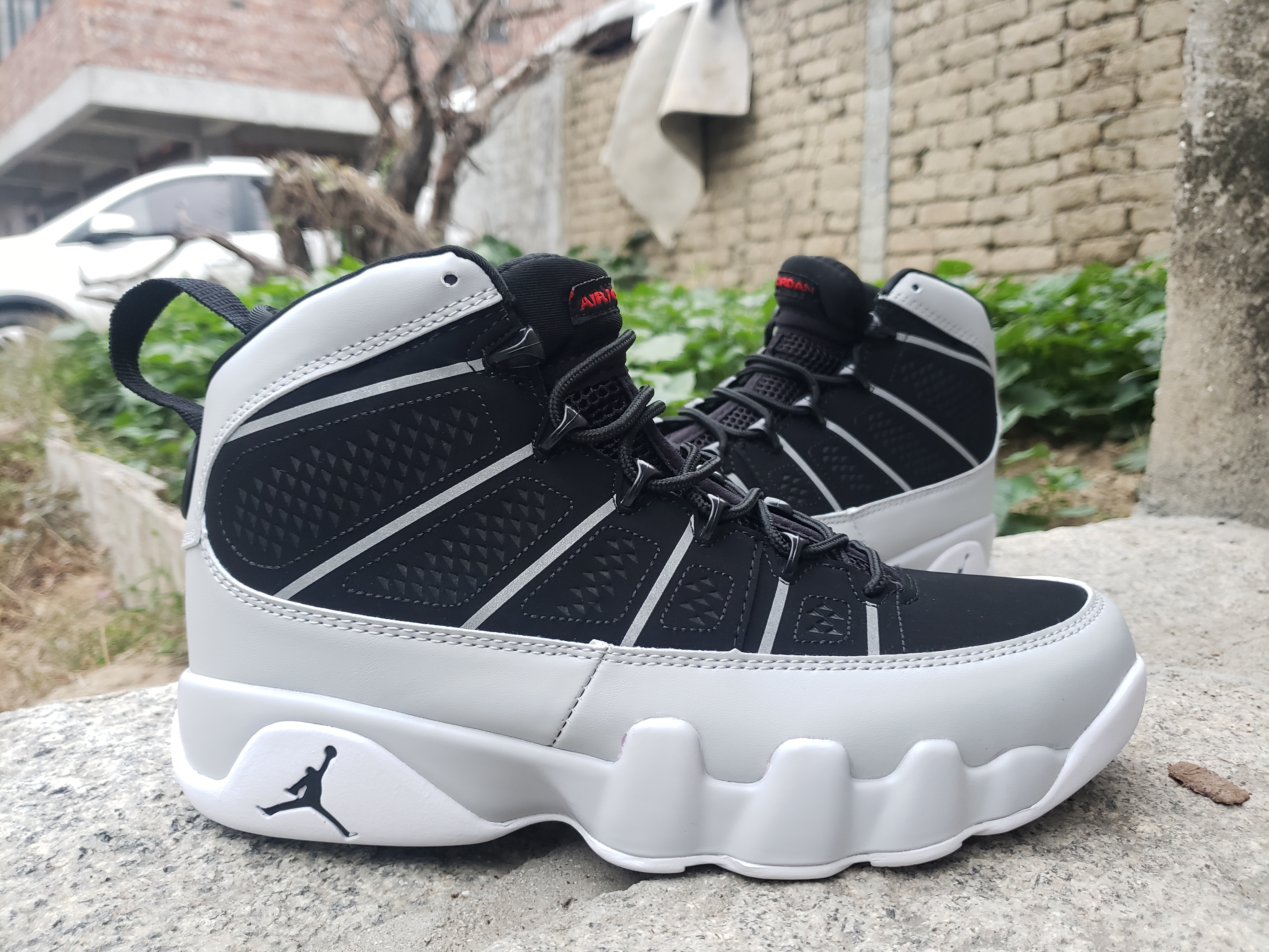 2021 Air Jordan 9 Black White Shoes